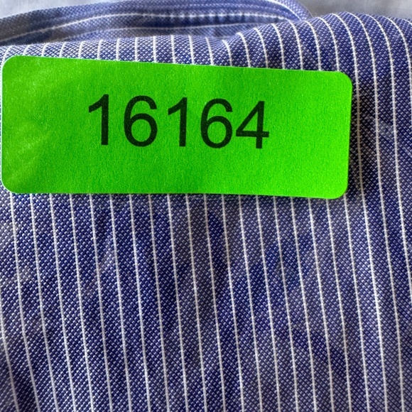 Spier & Mackay‎ Handmade Men's Pinstripe Long Sleeve Button Up Shirt Purple 16.5 - Picture 13 of 13